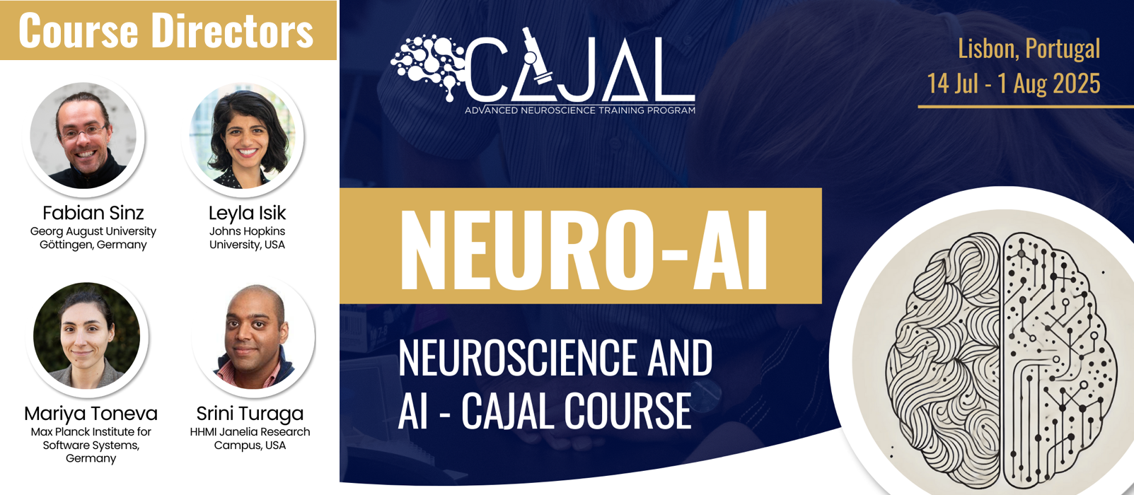 CAJAL Training course on Neuroscience and AI